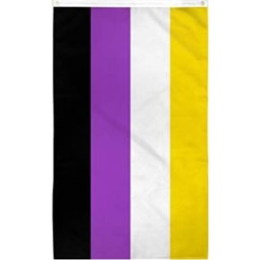 Non-binary Flag (3'x5') - Grand Rapids Trans Foundation